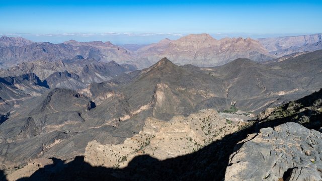 Representative photo of mountains in Oman, not Jabal Bani Jabir