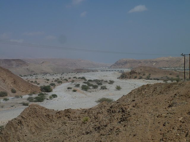 Representative photo of wadis in Oman, not Wadi Scharab